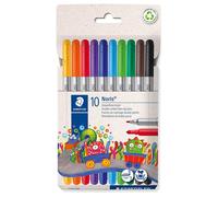 Stylo À Fibres Double Embout Staedtler Noris 10 Dans Un Pack Couleurs Assorties