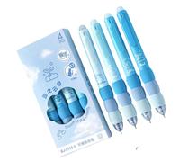 Stylo à Friction coloré, 4 pièces, avec étui en éponge confortable et modèles rétractables, ensemble effaçable pour une écriture lisse, éponge de couleur