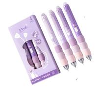 Stylo à Friction coloré, 4 pièces, avec étui en éponge confortable et modèles rétractables, ensemble effaçable pour une écriture lisse, éponge de couleur