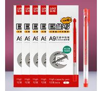 Stylo À Gel Jetable De Haute Capacité, 12 Pièces, 0.5 Noir, Pour Étudiants