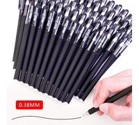 Stylo À Gel Noir Pour Étudiant, 100mm 0.38mm, 0.5 Pièces, Stylo À Signature Pour Test Pour Enfants Filles, Cadeau, Fournitures Scolaires Et De Bureau