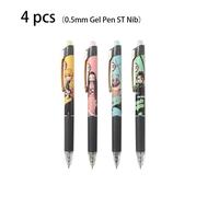 Stylo À Gel Rétractable 0.5mm, 4 Pièces/8 Pièces, Stylo À Encre Noire, Fournitures Scolaires Et De Bureau Pour Étudiants