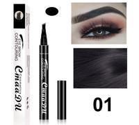 Stylo À Griffes Pour Maquillage Des Sourcils, Crayon De Quatre Couleurs Marron Noir Ou Gris, Cosmétiques Naturels, Brosse Pour Dessiner Et Teindre, Résiste À L'eau,