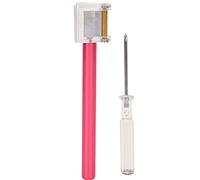 Stylo à huile multifonction pour bord du cuir, applicateur de rouleau de teinture, outil d'artisanat du cuir, bricolage (Rouge)