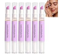 Stylo à huile pour cuticule avec repousse-cuticule précis, stylo de soin des ongles pour soulager les petites peaux, nourrir les cuticules, stylo à huile dissolvant doux pour cuticules. (6PCS)