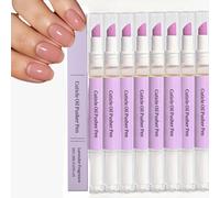 Stylo à huile pour cuticules, repousse-cuticules en céramique, stylo de soin des ongles avec huile, dissolvant de cuticules pour ongles secs abîmés, fortifiant stimulant croissance des ongles (8PCS)