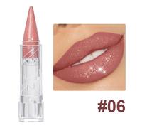 Stylo À Lèvres Velours Nacré 6 Couleurs,Polyvalent,Hydratant Longue Durée,Imperméable,Éclaircissant,Paillettes,Maquillage Pour Les Lèvres,Outil Cosmétique.06.3g