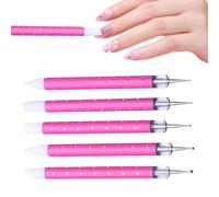 Stylo à ongle, pinceaux de ponctuation pour ongles - Détail de l'ongle à double tête Pen 5x - Fournitures de beauté à la main pour usage domestique kit de manucure interne pour sculptures d'argi