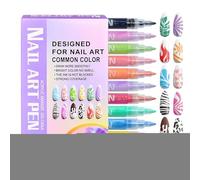 Stylo à Ongles 12 Couleurs Acrylique à Séchage pour Construction et Dessin