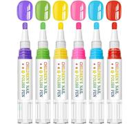 Stylo à ongles - 6 couleurs | Marqueurs pour peinture à séchage rapide amovibles | Set de crayons de dessin pour ongles manucure fille