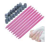 Stylo à ongles - 8 pièces - Tampon à double tête - Stylo à points - Imprimante design en silicone - Kit de dessin à faire soi-même - Stylo de peinture professionnel pour la décoration créative de