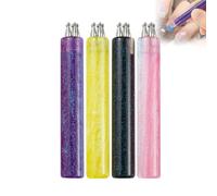 Stylo à ongles à 5 pétales de fleur, pointe fine de 1,8 mm, outil de conception de fleur à un seul coup, pointe boule en acier inoxydable, outil de pointillage pour nail art pour débutantes, filles et
