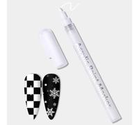 Stylo à ongles à pointe fine à séchage rapide, stylos de vernis à ongles pour manucure, stylo de dessin d'ongles pour bricolage, crayon à ongles blanc, stylos tampons à pointe française, outils de