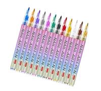 Stylo à ongles à pointe fine avec 12 couleurs robustes pour projets créatifs