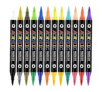 Stylo à ongles en gel - Vingt-quatre couleurs - Design à deux pointes - Formule à séchage rapide - Outil d'art polyvalent - Pour la maison, le salon de manucure - Décoration des ongles - Noël et