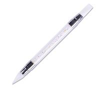 Stylo à ongles en silicone à double pointe - Applicateur de poudre chromée réutilisable avec poignée en perles de cristal pour la cueillette de strass, la sculpture sur gel et la manucure à la maison