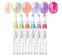 Stylo à Ongles Gel 6 Couleurs Longue Tenue Fournitures de Manucure