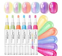 Stylo à Ongles Gel 6 Couleurs Longue Tenue Fournitures de Manucure