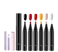 Stylo à ongles Trygiani, Stylo vernis à ongles Trygiani, Vernis à ongles 3 en 1 à séchage rapide, 6 couleurs par coffret, Vernis à ongles Easy Nails pour femmes (6 ColorsB)