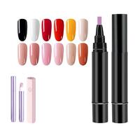 Stylo à ongles Trygiani, Stylo vernis à ongles Trygiani, Vernis à ongles 3 en 1 à séchage rapide, 6 couleurs par coffret, Vernis à ongles Easy Nails pour femmes (12 ColorsA)
