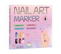 Stylo à ongles - Vernis à séchage rapide en 12 couleurs, marqueurs pour ongles, pour , comme remplissage de chaussettes de Noël pour débutants, adolescentes, femmes, filles et magasins de