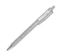 Stylo a Paillettes Argent pipelette