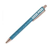 Stylo a paillettes bleu casse pieds