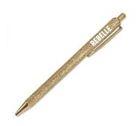 Stylo a paillettes dore rebelle