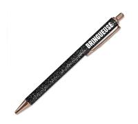 Stylo a paillettes noir bringueuse