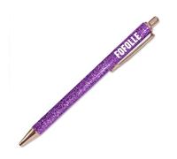 Stylo a paillettes violet fofolle