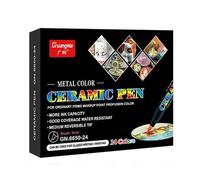 Stylo À Peinture Acrylique, Pour Peinture De Roche, Pierre, Céramique, Verre, Bois, Toile Métallique, Marqueur De Peinture Acrylique À Base D'eau, 24 Ou 12 Couleurs