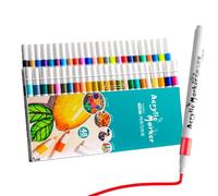 Stylo à peinture Colors - Ensemble de pointes de pinceau, encre vibrante, imperméable, à séchage rapide pour les projets créatifs, marqueur artistique à flux fluide | Fournitures artisanales polyvalen