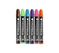 Creotime stylo à peinture verre & porcelaine 6 pcs extra multicolore Multicolore G