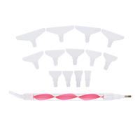 Stylo à Perceuse à Pointe Diamant Rouge pour Bijoux et Perles | Outil Léger en Plastique, pour Point de Croix et Bricolage, Saisit Petites Pierres et Accessoires