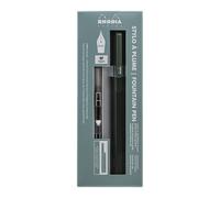 Stylo à plume - Alu - Sauge - Plume iridium extra-fine - Rechargeable - Rhodia s