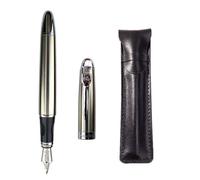 Stylo À Plume En Acier Inoxydable Argenté X450a, Marque De Luxe, Stylo À Encre Moyen 18kgp Nib École Bureau Nom, Papeterie Cadeau