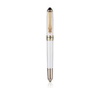 Stylo À Plume Vintage Luxueux, Magnifique Ondulation Avec Pince De Dragon, Collection De Stylos À Encre De Sculpture En Métal Argenté Noble