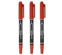 Stylo à pochoir de tatouage, 3pcs de 5,39 pouces marqueur de peau, outil de tatouage, cutané compagnon tatouage tatouage tatouage tatouage professionnel non toxique pour tatouage rouge
