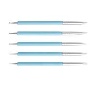 Stylo à poil à l'ongle, outil de pointillé en marbre, manucure Dot Nail Arts Ensemble, 5 pièces Double Tipe Design Marblezing and Painting Facile to use for Art Designs