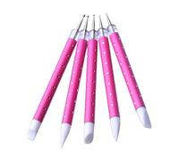 Stylo à poil à l'ongle, pinceaux de poil à l'ongle - Brosse de dessin de vernis à ongles à double tête 5x | Kit de manucure intérieur