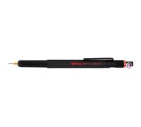 rOtring 800+ Porte-mine avec stylet pour écran tactile Pointe HB 0,5 mm rétractable par rotation Corps métallique noir