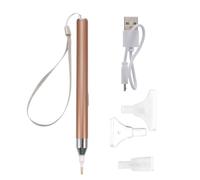 Stylo à Pointe Foreuse Lumineux USB pour Strass, Perles et Ongles | Corps en Métal et Plastique, Lumière LED Intégrée, Recharge USB, Usage Précis en Faible Éclairage