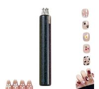 Stylo à pointiller à 5 pétales de fleur, outil de conception de fleur, pointe fine de 1,8 mm, outil de pointillage pour nail art, cadeau idéal pour les femmes débutantes (noir)