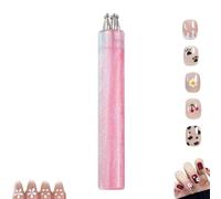 Stylo à pointiller à 5 pétales de fleur, outil de conception de fleur, pointe fine de 1,8 mm, outil de pointillage pour nail art, cadeau idéal pour les femmes débutantes (rose)