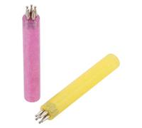 Stylo à Pointiller Fleur Manucure Acrylique 2 Pièces Jaune Rose | Outil de Peinture à Pois, Motif Pétale et Fleur Geste, Plastique Métal, Salon ou Maison