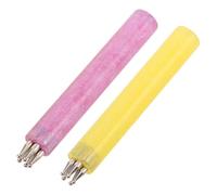 Stylo à Pointiller pour Dessin D'ongles Fleur, 2 Pièces Plastique Métal | Jaune et Rose Variation de Couleur, Lignes Fluides, Réduit la Fatigue, pour Salon et Usage Quotidien