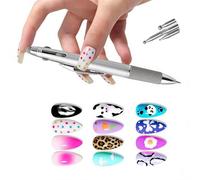 Stylo à pointiller pour nail art de haute précision avec 5 pointes différentes pour des décorations détaillées et une application facile Stylo de précision pour ongles