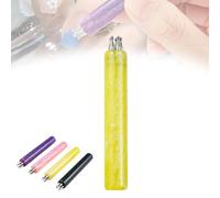 Stylo à points pour ongles à 5 pétales (DIY), avec pointe fine de 1,8 mm et embout bille en acier inoxydable pour strass. Idéal pour les débutants. (D)