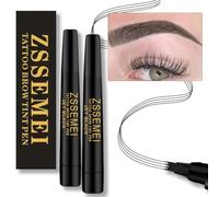 Stylo à sourcils imperméable liquide- 3D Crayon Sourcil Microblading, Longue Durée, crée un aspect naturel (Jet Black - Lot de 2 pièces)