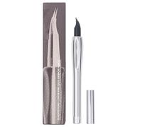 Stylo à sourcils imperméable, stylo à sourcils incurvé, embout bifurqué à deux pointes de longue durée 0,8 ml, produit cosmétique, maquillage pour les yeux, brosse de couleur du visage pour les
